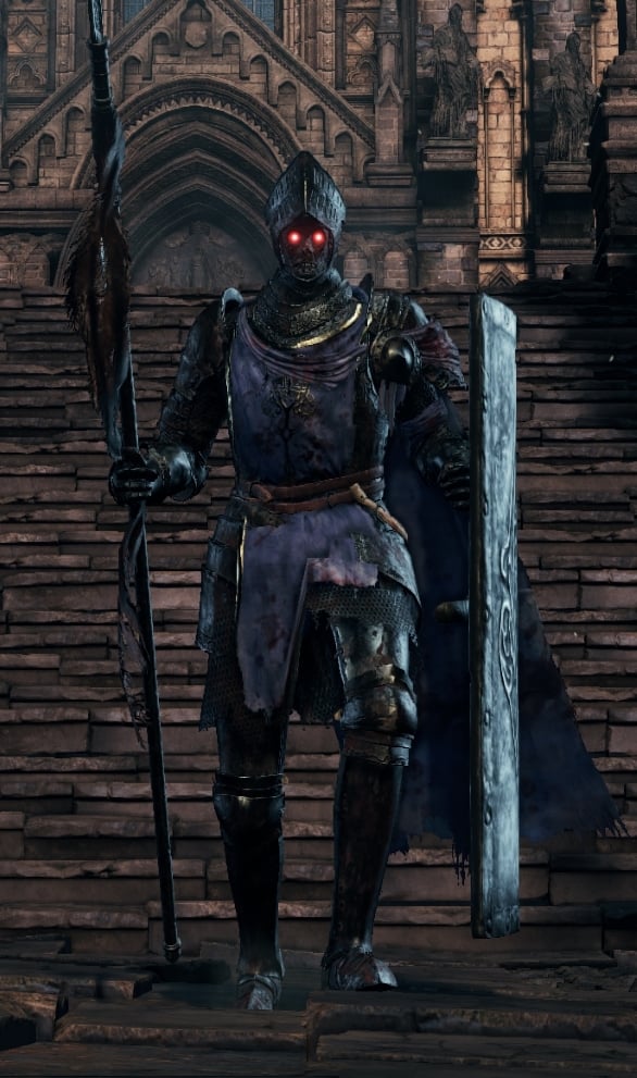 Spear and Shield (Blue Cloak) - Lothric Knight dks3