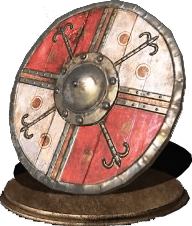 red and white shield