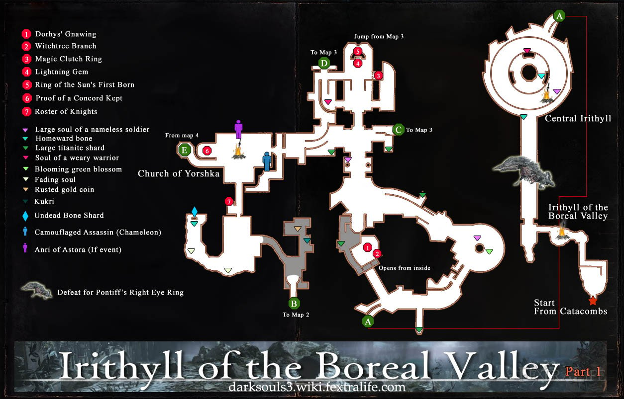 Irithyll of the Boreal Valley Map DKS3
