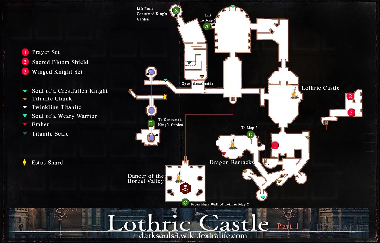 lothric castle map1