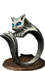 silver cat ring icon